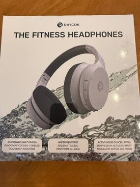 Raycon Fitness Headphones Wireless Over-Ear-Headphones - WHITE - New & Sealed